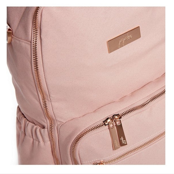 JuJuBe Large Zealous 3-Pocket Diaper Backpack - Pink Blush Chromatics - Picture 4 of 6